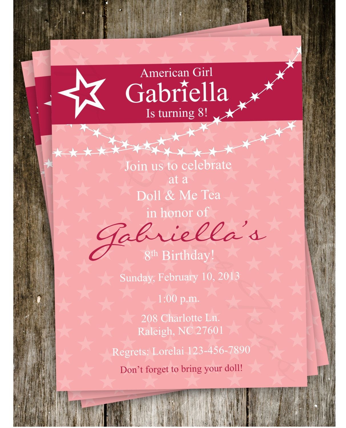 Free American Girl Party Invitations Printable – Invitetown- Can&amp;#039;t - American Girl Party Invitations Free Printable