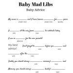 Free Baby Mad Libs Game   Baby Advice   Baby Shower Ideas   Themes   Mad Libs Online Printable Free