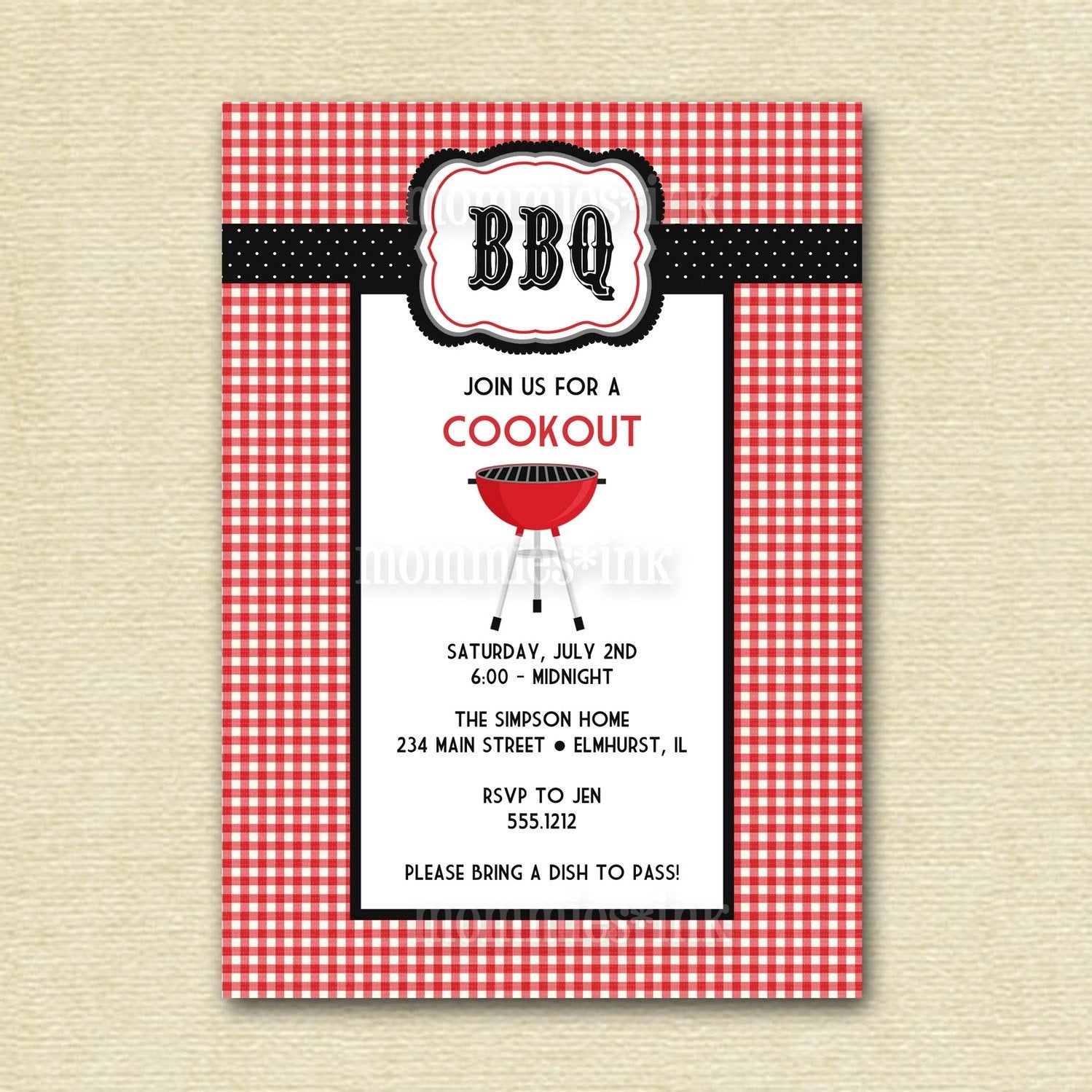 Free Bbq Invitation Templates - Free Printable Cookout Invitations
