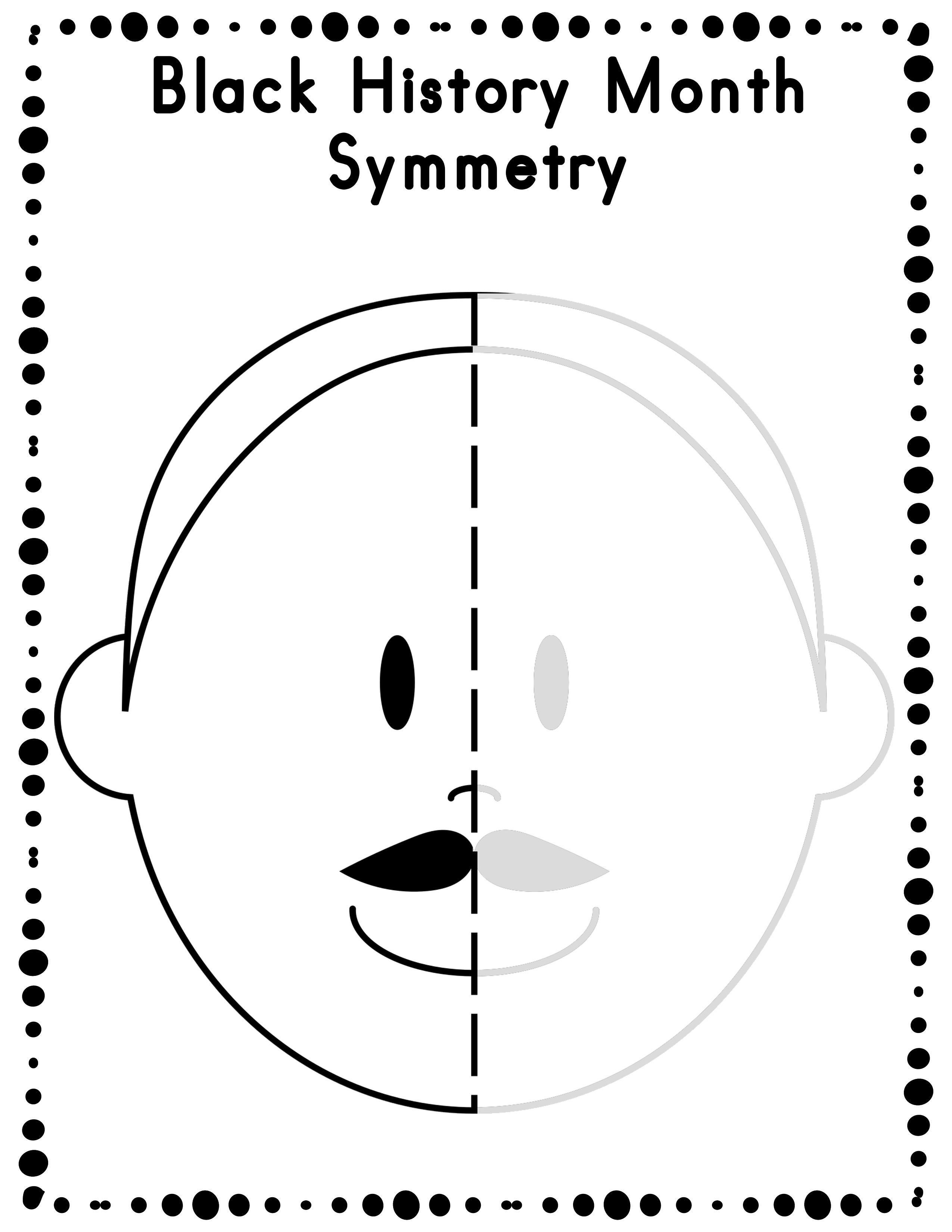 Free Black History Month Symmetry Activity Worksheets | Classroom - Free Printable Black History Month Word Search
