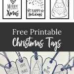 Free Black & White Christmas Gift Tags – A Download For You   Christmas Gift Tags Free Printable Black And White