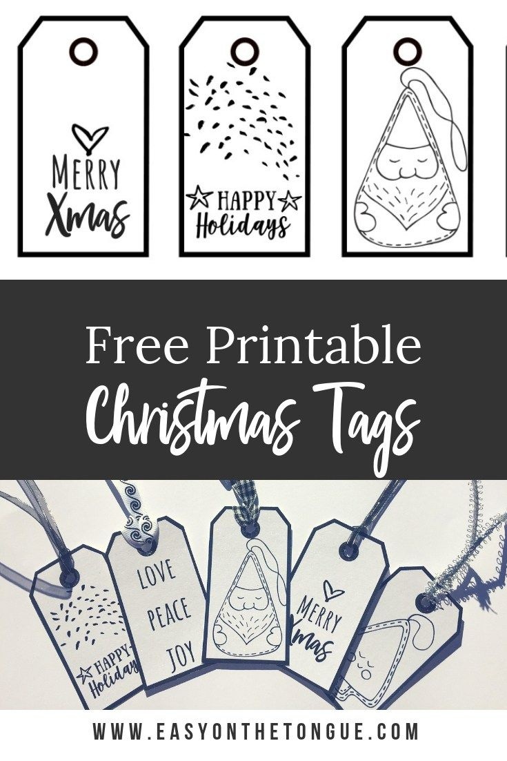 Free Black &amp;amp; White Christmas Gift Tags – A Download For You - Christmas Gift Tags Free Printable Black And White