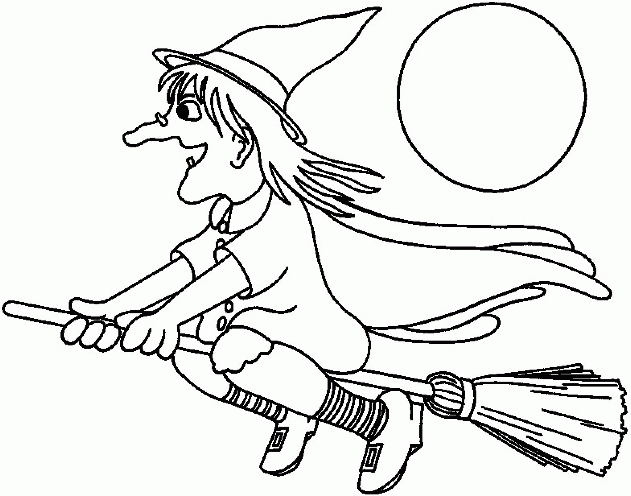 Free Coloring Page Of Witches - Coloring Home - Free Printable Pictures Of Witches