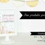 Free "cue The Confetti" Baby Shower Printable Signs     Free Printable Party Signs