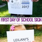 Free Custom Printable First Day Of School Sign + 3 More Printable   Free Printable Custom Signs