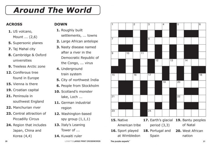 Free Daily Printable Crossword Puzzles