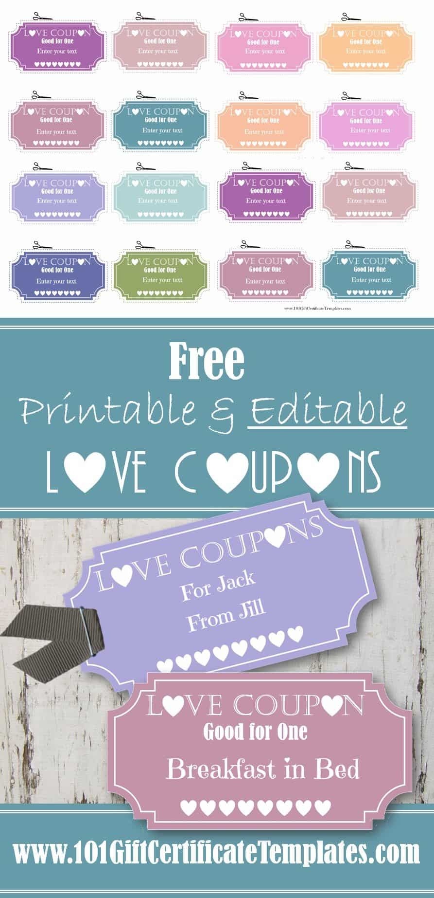 Free Editable Love Coupons For Him Or Her - Free Printable Coupons For Husband