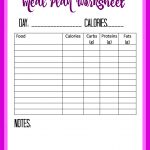 Free Food Diary And Calorie Tracker Printable   Debt Free Spending   Free Printable Calorie Counter Sheet