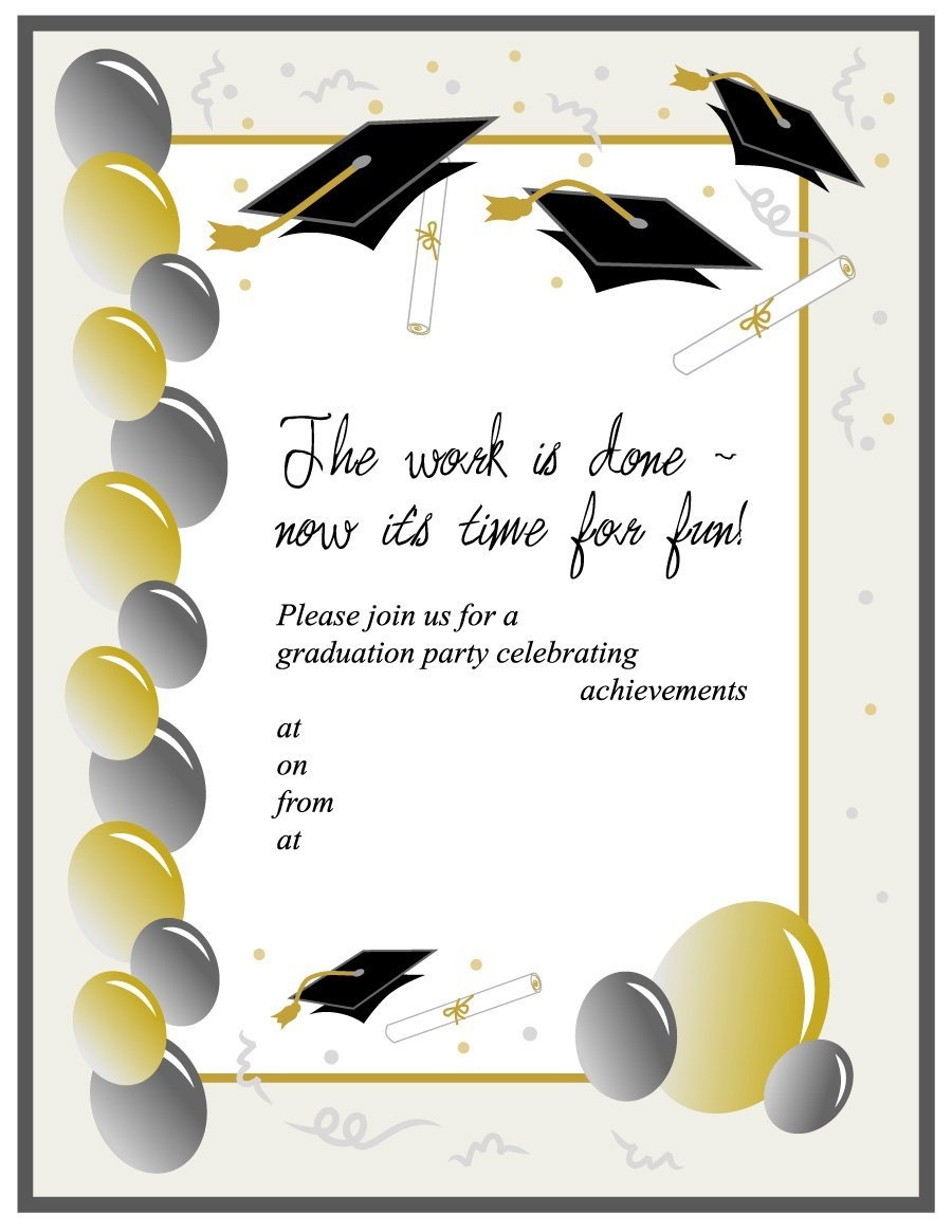 Free Graduation Announcement Template - Kaza.psstech.co - Free Printable Graduation Party Invitations 2014