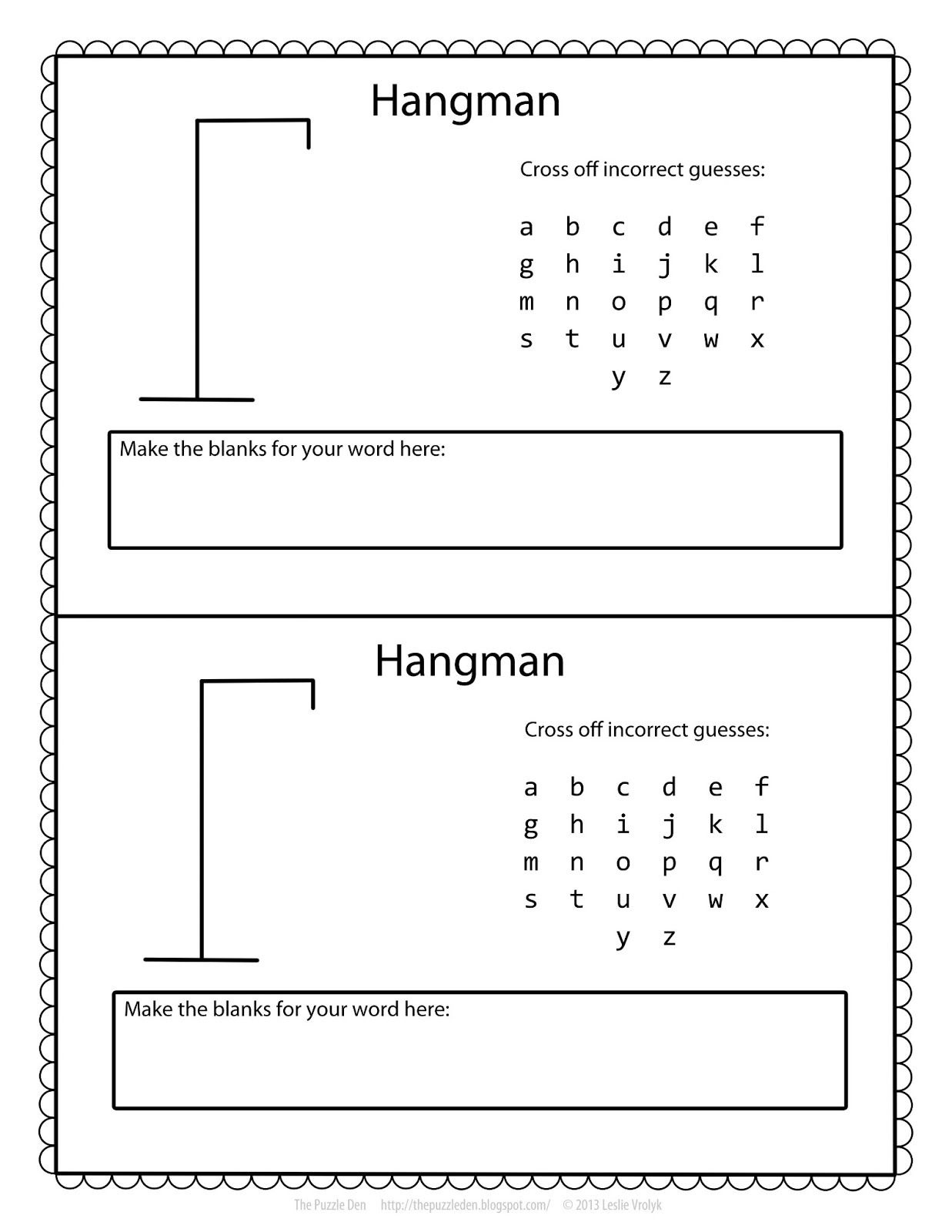 Free Hangman Template | 3Rd Grade | Board Game Template, Hangman - Free Printable Hangman Game
