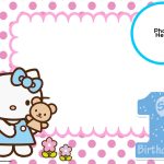 Free Hello Kitty 1St Birthday Invitation | Mickey | Birthday   Free Printable Hello Kitty Baby Shower Invitations