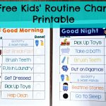Free Kids' Morning & Night Routine Charts | Kid Things | Kids   Children&#039;s Routine Charts Free Printable