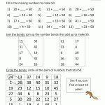 Free Math Worksheets Number Bonds To 50 1 | New | Number Bonds   Free Printable Number Bond Template