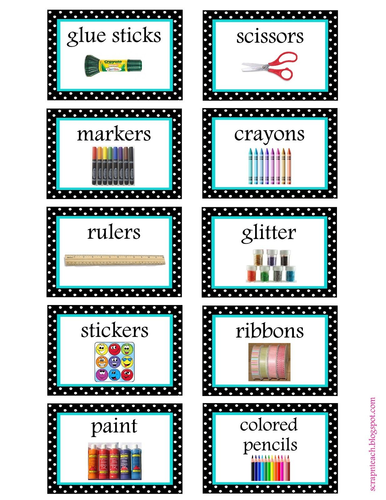 Free Organization Label Printables. We Won&amp;#039;t Be Needing That Glitter - Free Printable Classroom Labels For Preschoolers