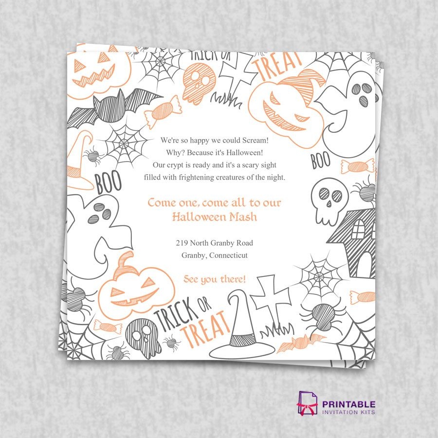 Free Printable Halloween Wedding Invitations Free Printable