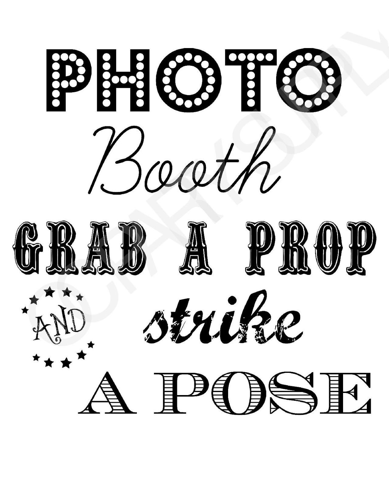 Free Photo Booth Sign (Printable) | Party Planning | Fiesta En La - Free Printable Photo Booth Sign