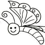 Free Pic Of Butterfly Simple In Black N White For Colouring For   Free Printable Butterfly Coloring Pages
