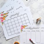 Free Printable 2017 Monthly Calendar And Weekly Planner   Free Printable Agenda 2017