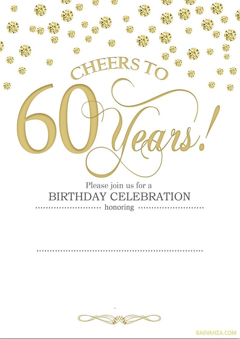 Free Printable 60Th Birthday | Kellies 50Th Bday Ideas | 60Th - Free Printable 70Th Birthday Party Invitations