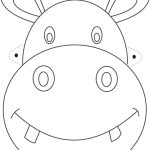 Free Printable Animal Masks Templates | Hippo Mask Printable   Giraffe Mask Template Printable Free