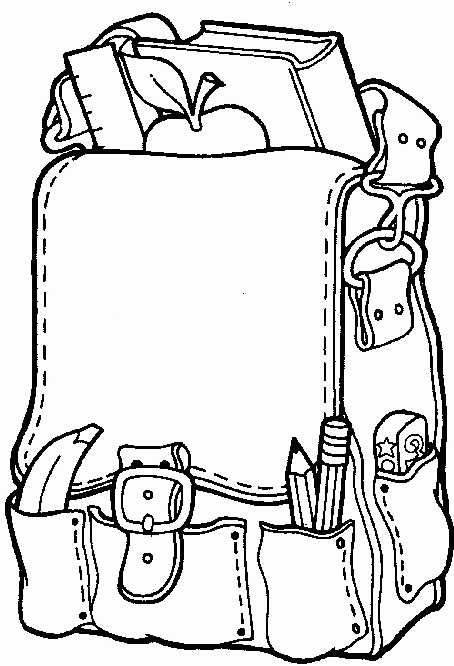 Free Printable Backpack Coloring Pages For Preschoolers | Clipart - Free Printable Coloring Sheets For Back To School