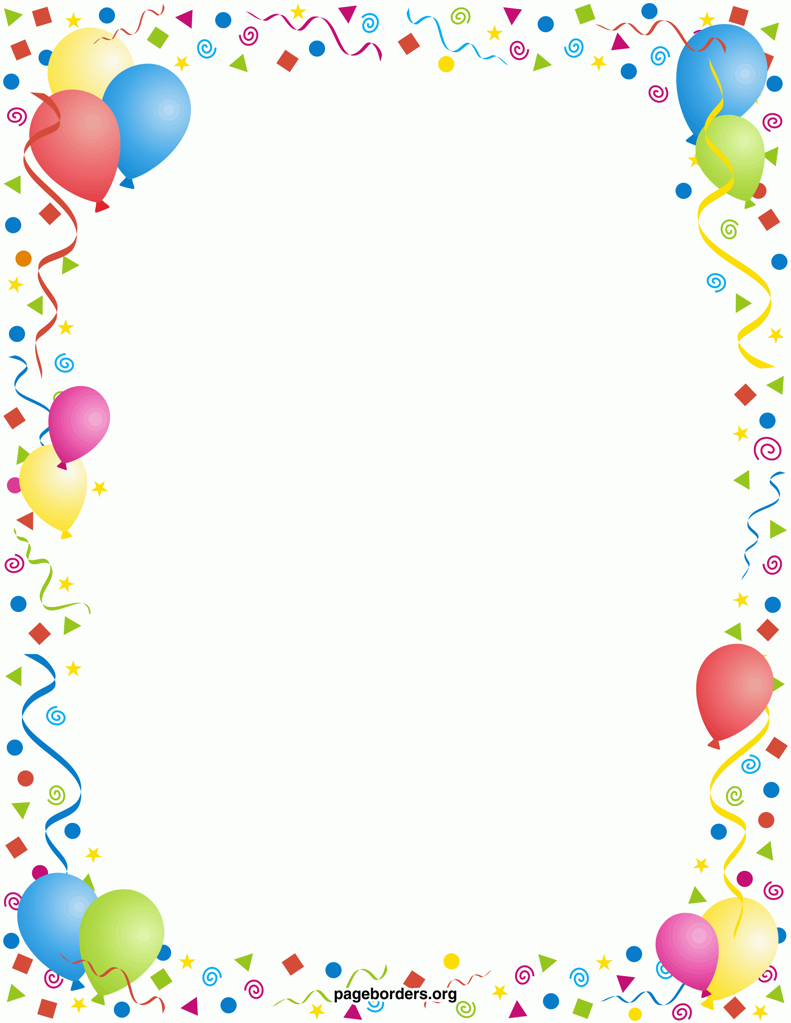 Free Printable Balloon Borders - Yahoo Image Search Results - Free Printable Summer Borders