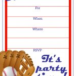 Free Printable Baseball Party Invitation | Party Printables   Free Printable Baseball Certificates