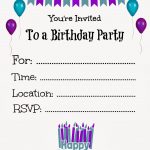 Free Printable Birthday Invitations For Kids #freeprintables   21St Birthday Invitation Templates Free Printable