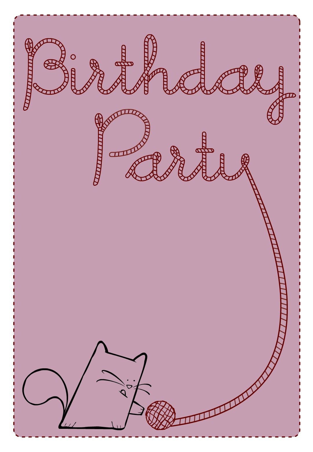Free Printable Birthday Party Cat Invitation | Olivias Bday - Free Printable Kitten Birthday Invitations