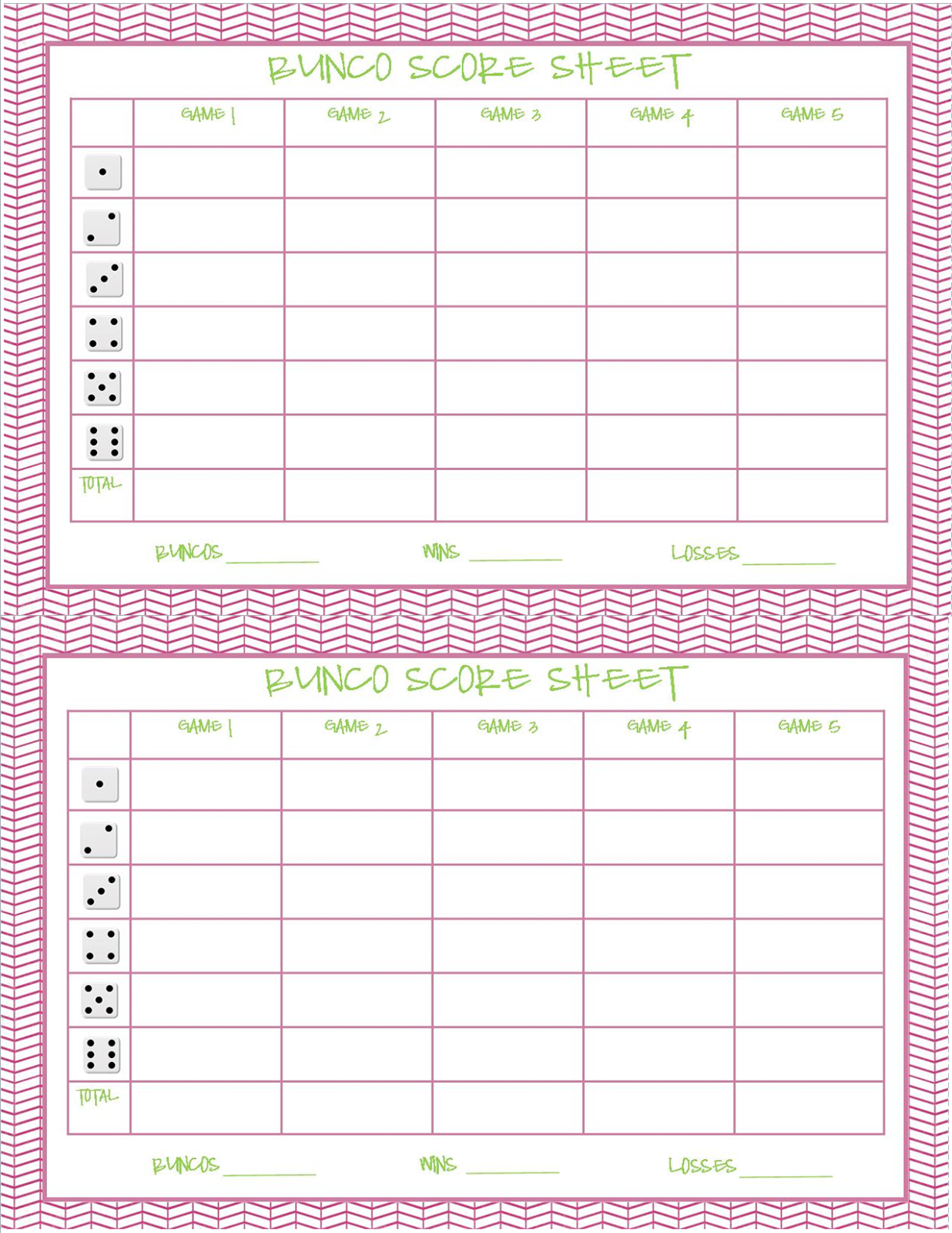 Free Printable Halloween Bunco Score Sheets Free Printable