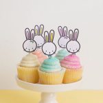 Free Printable Bunny Cupcake Topper   Tell Love And Party   Free Printable Cupcake Toppers