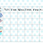 Free Printable Chore Chart   Free Printable Charts And Lists
