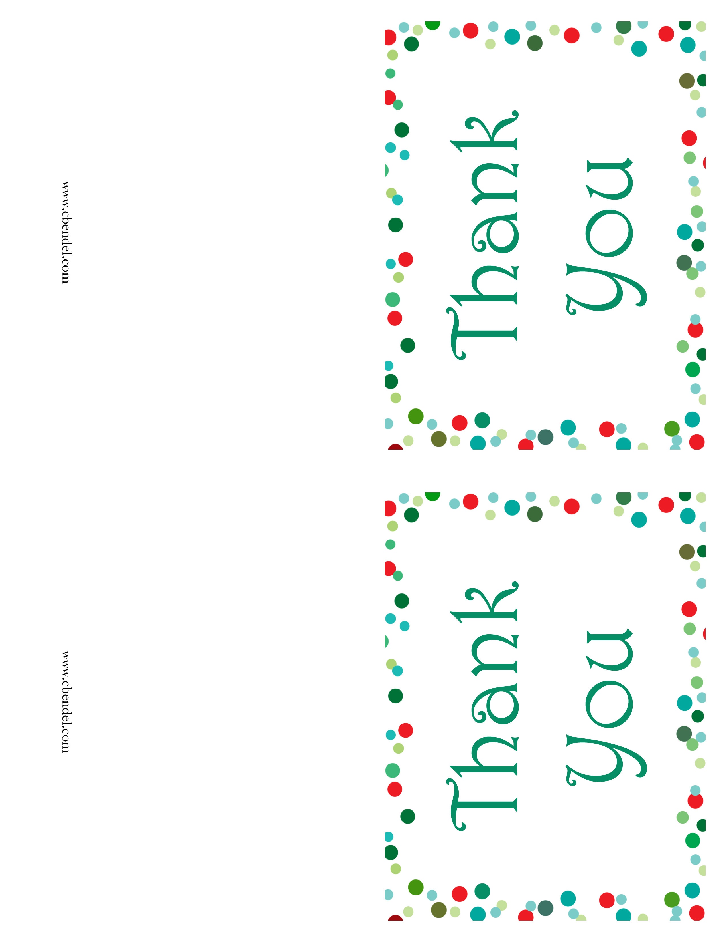 Free Printable Christmas Thank You Cards - Christmas Thank You Cards Printable Free