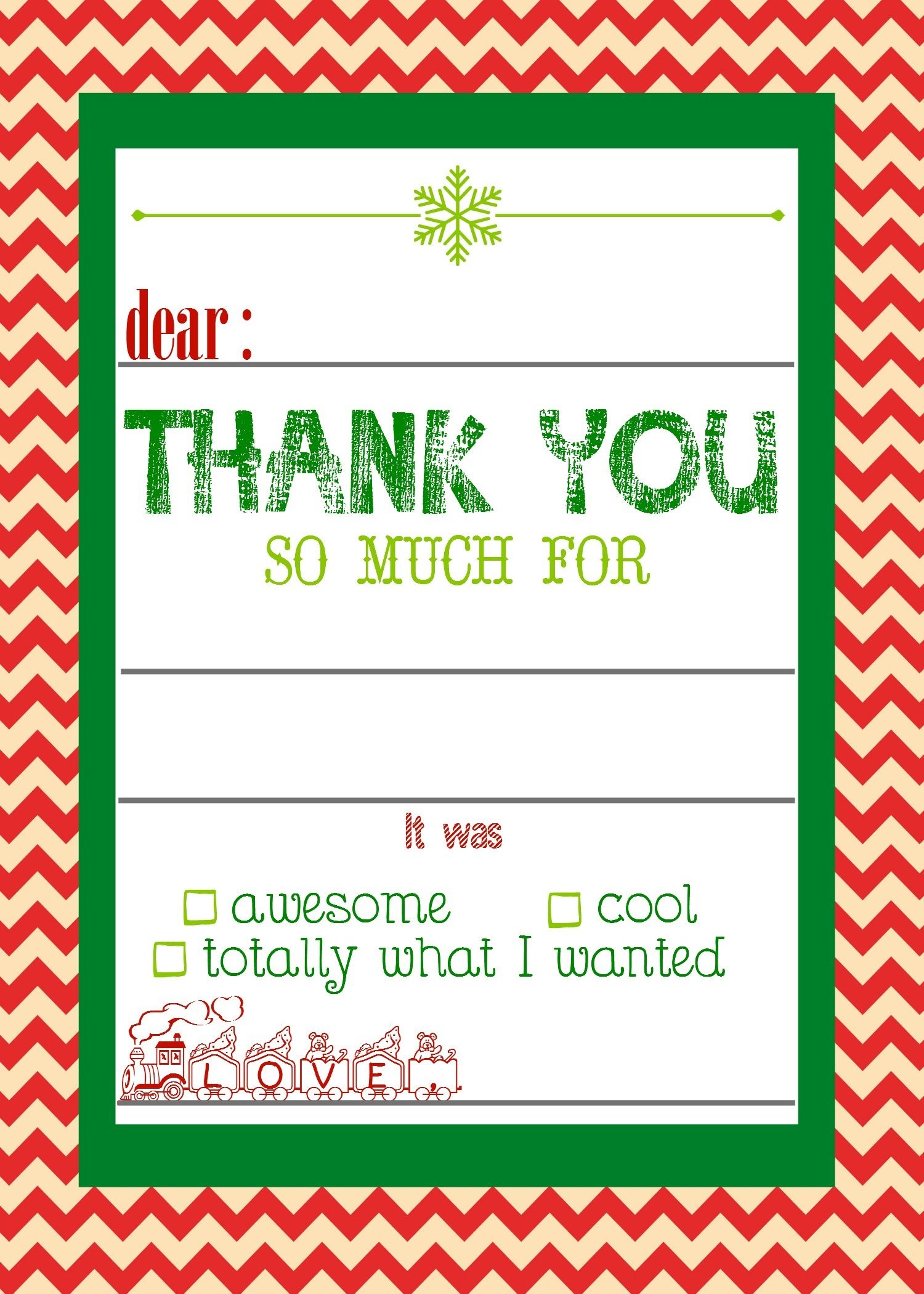 Free, Printable Christmas Thank You Cards For Kids | Christmas - Christmas Thank You Cards Printable Free