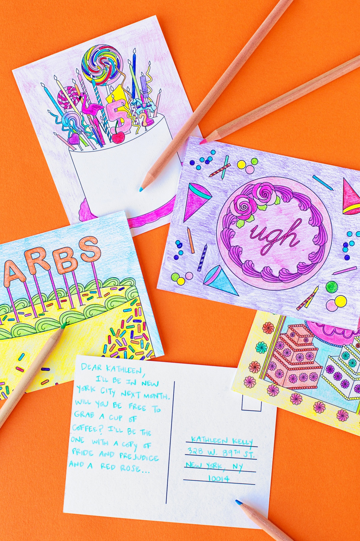 Free Printable Coloring Postcards - Studio Diy - Free Printable Postcards