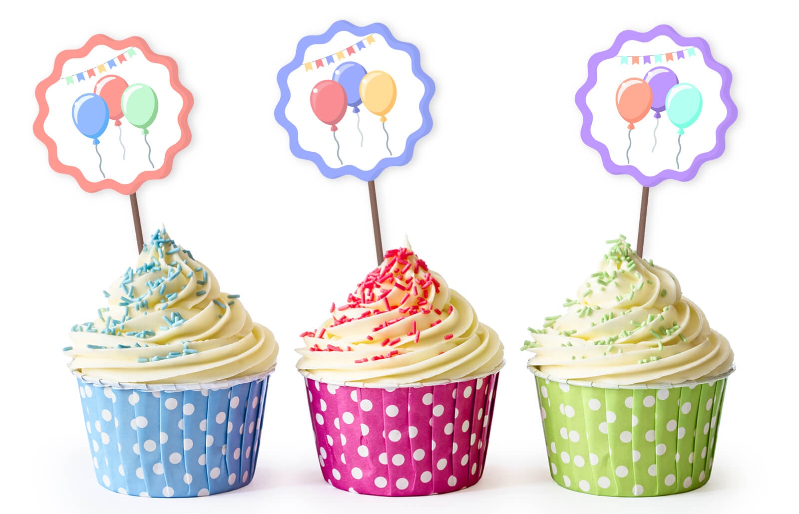 Free Printable Cupcake Toppers | Lovetoknow - Free Printable Cupcake Toppers