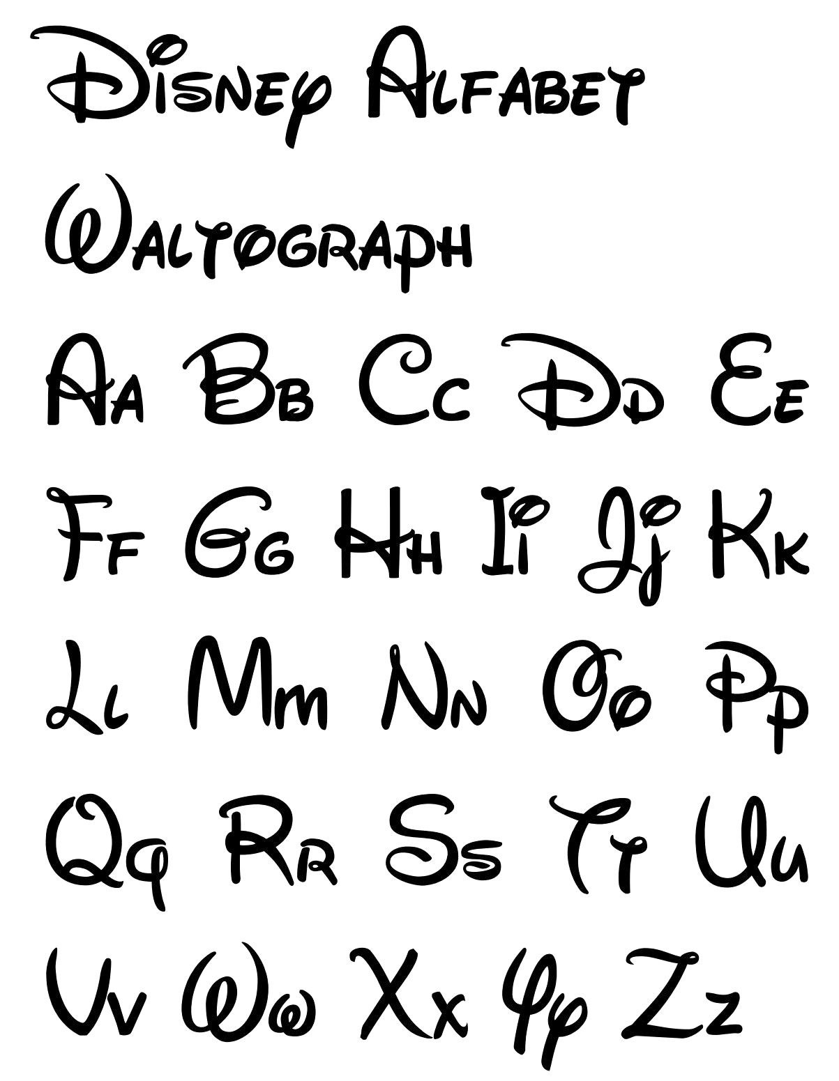 Free Printable Disney Letter Stencils | Disney In 2019 | Disney - Free Printable Disney Font Stencils