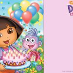Free Printable Dora The Explorer Party Invitation | Birthday   Dora Birthday Cards Free Printable