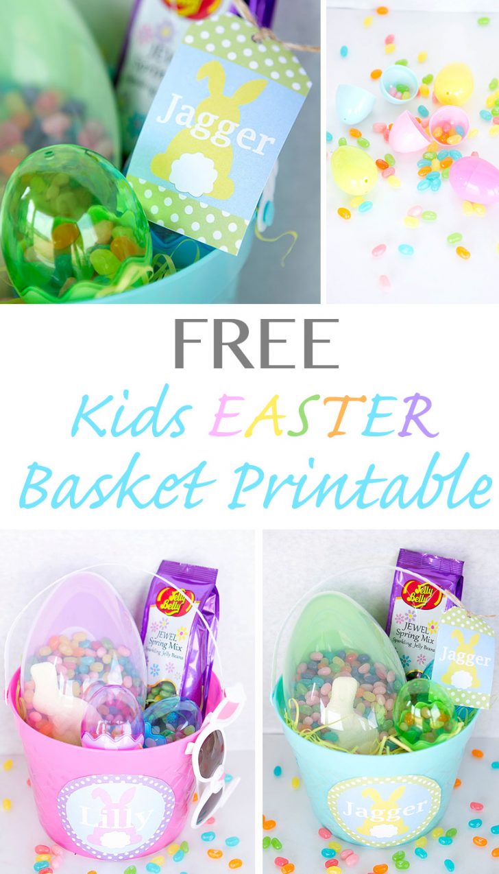 Free Printable Easter Basket Name Tags