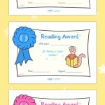 Free Printable Editable Reading Award Certificates … | First Grade   Free Printable Camp Certificates
