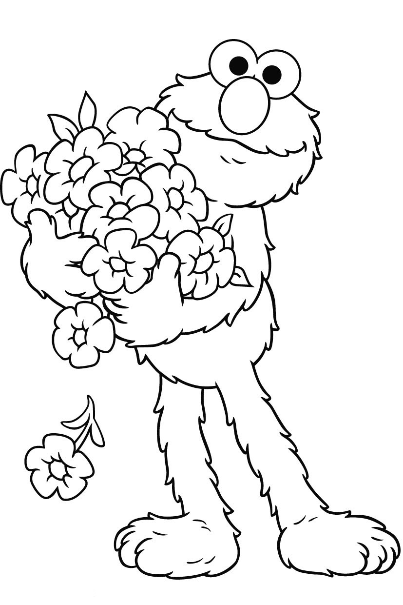 Free Printable Elmo Coloring Pages For Kids - Elmo Color Pages Free Printable