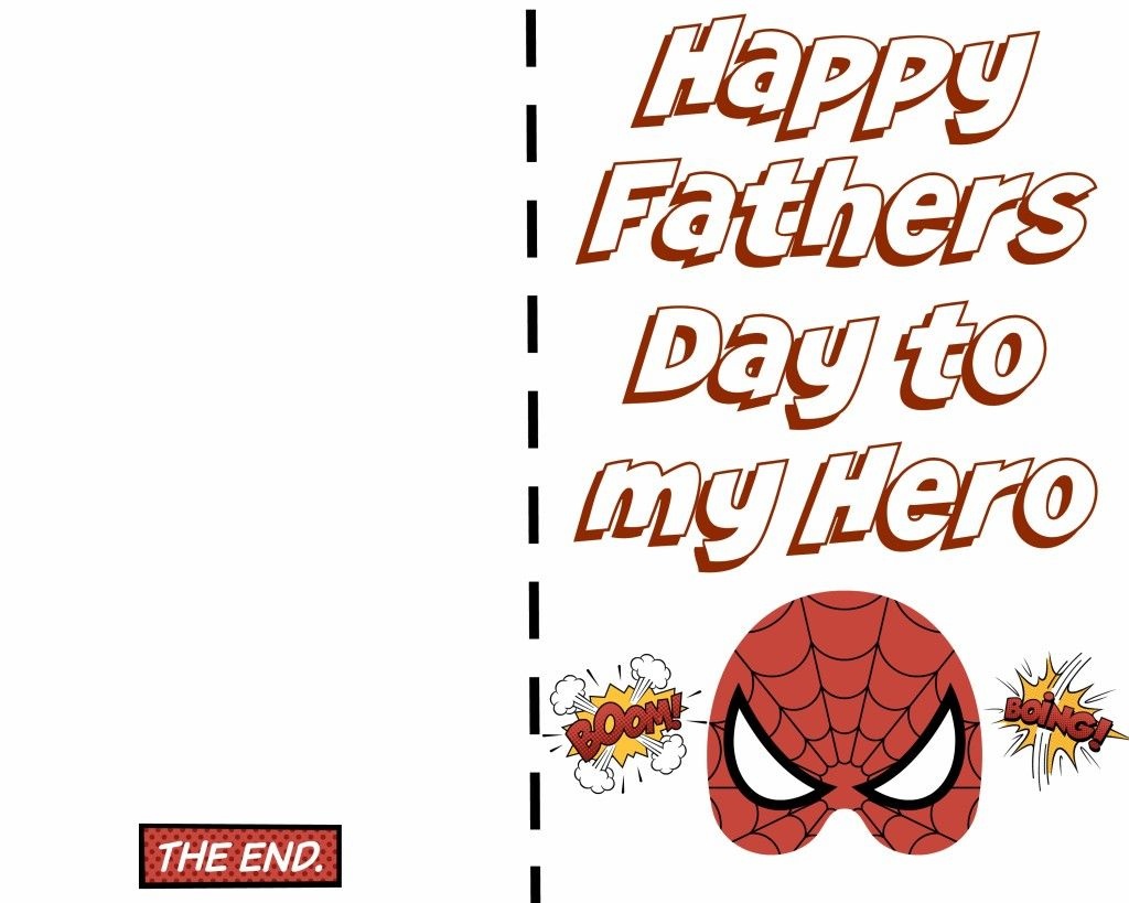 Free Printable Fathers Day Super Hero Cards. Just Print Out And Let - Hallmark Free Printable Fathers Day Cards