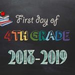 Free Printable First & Last Day Of School Signs 2018 2019   Neatlings   First Day Of Fourth Grade Free Printable