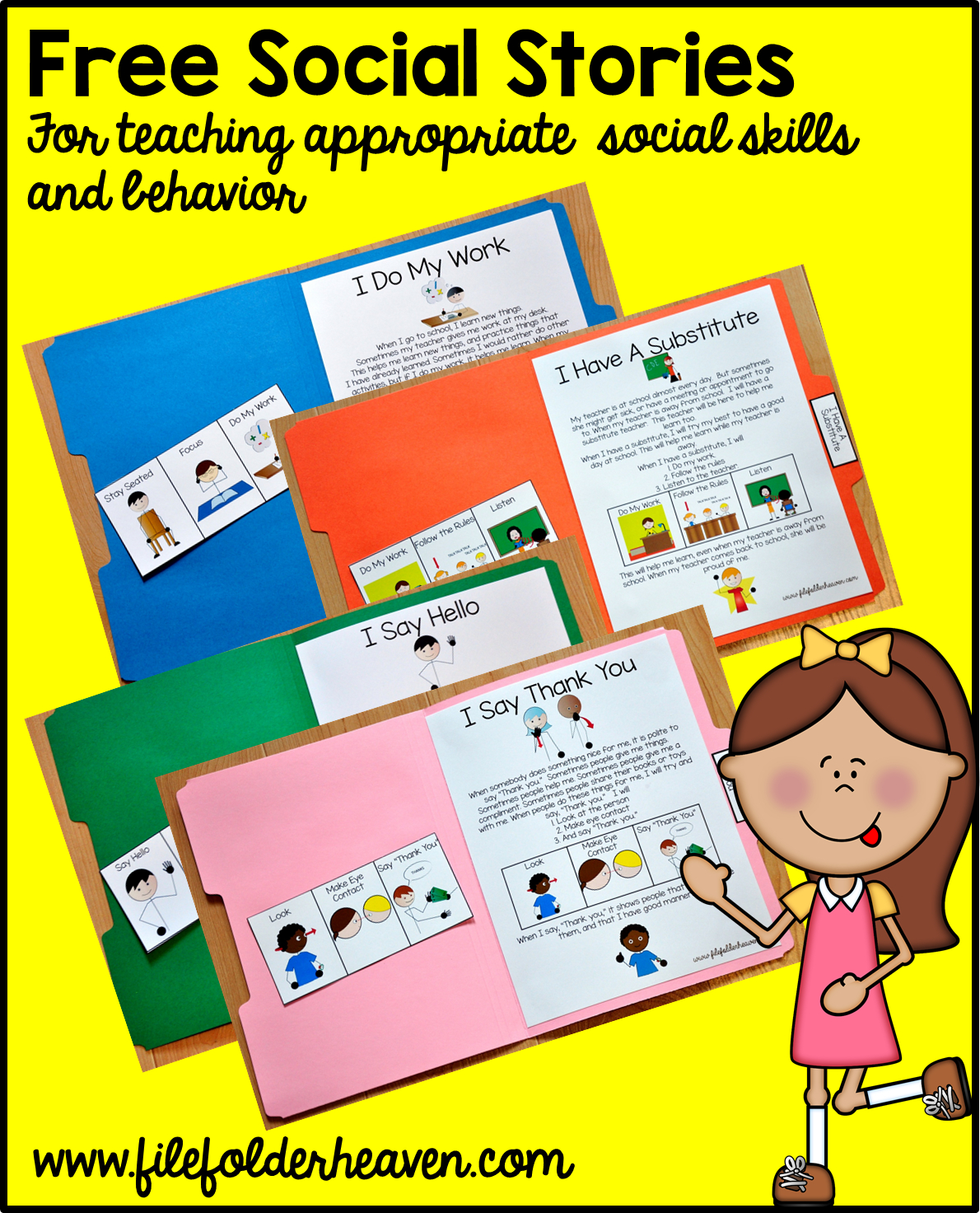 Free, Printable &amp;quot;folder Stories.&amp;quot; Simple One Page Social Stories - Free Printable Folder Games