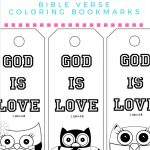 Free Printable God Is Love Coloring Bookmarks For Kids | Mama   Free Printable Bible Crafts For Preschoolers