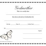 Free Printable Godparent Certificates | Printable Godmother   Free Printable Baptism Certificate