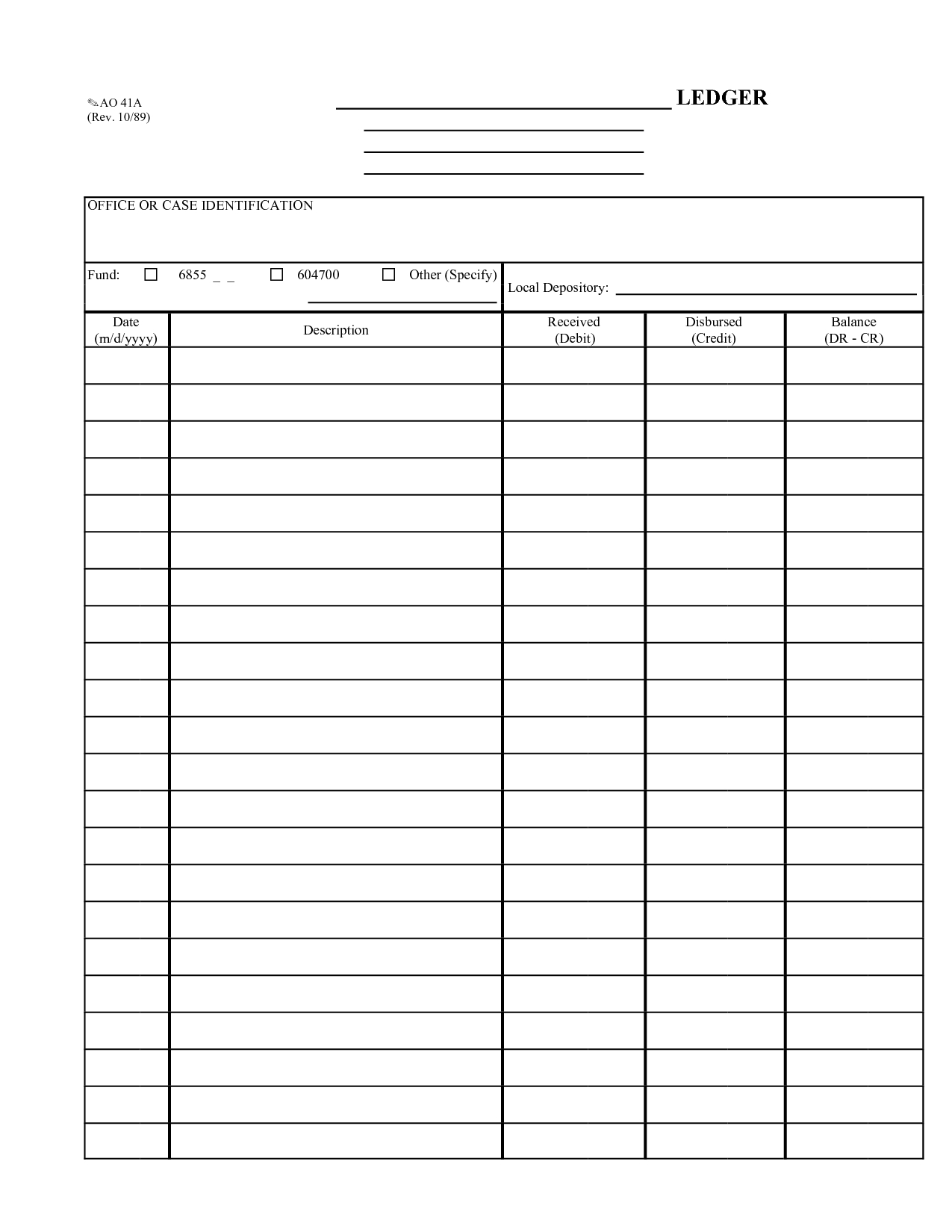 Printable Rental Ledger Printable Blank World