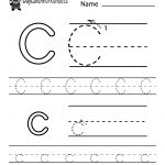 Free Printable Letter C Alphabet Learning Worksheet For Preschool   Free Printable Preschool Worksheets Letter C