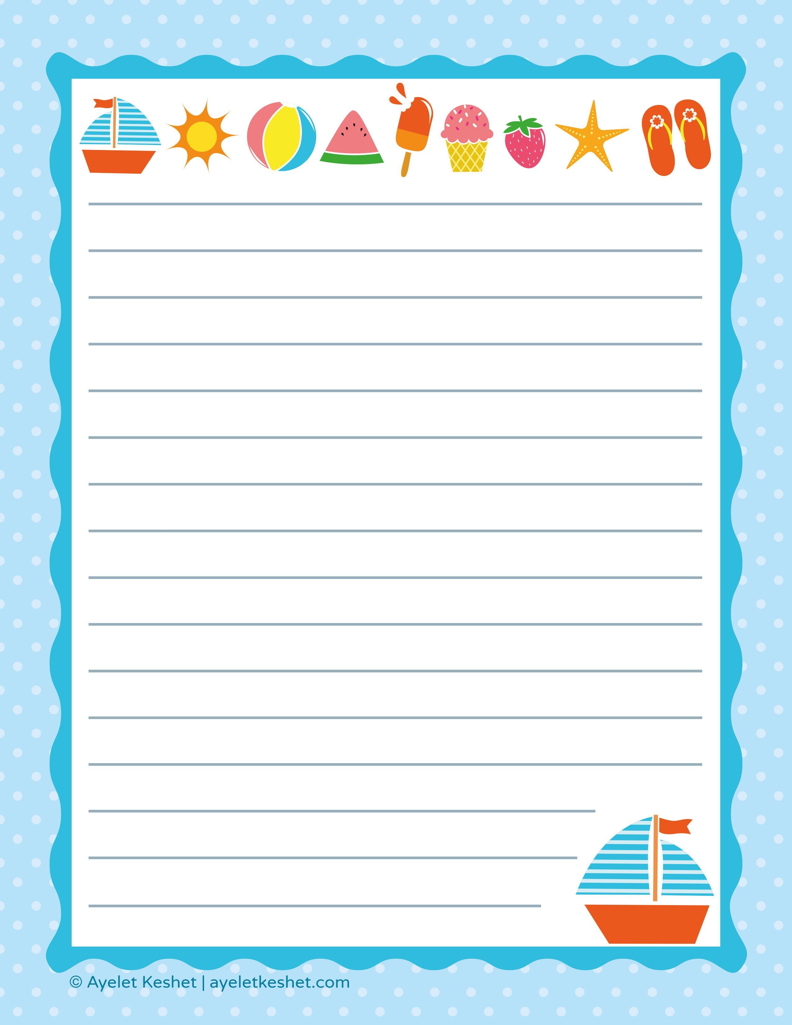 Free Printable Letter Paper | Printables To Go | Printable Letters - Free Printable Summer Borders