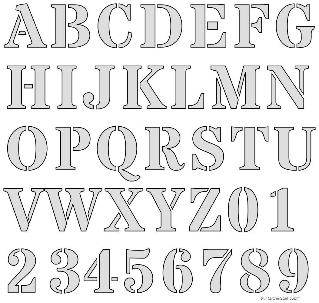 Downloadable Free Printable Alphabet Stencils Templates 9 Best Images 